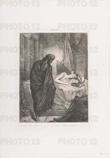 Yet she must die: plate 11 from Othello (Act 5, Scene 2), etched 1844, reprinted 1900.