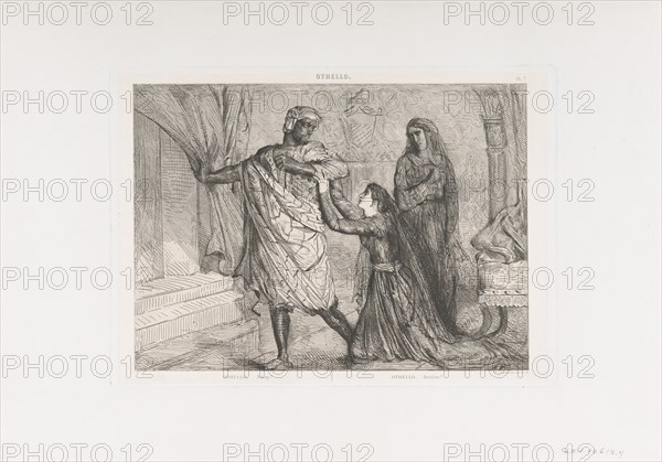 Away!: plate 7 from Othello (Act 3, Scene 4), etched 1844, reprinted 1900.
