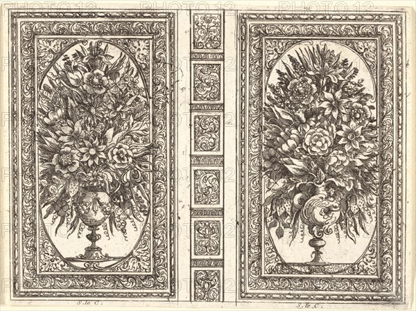 Book Cover (Two Flower Vases), 1656.