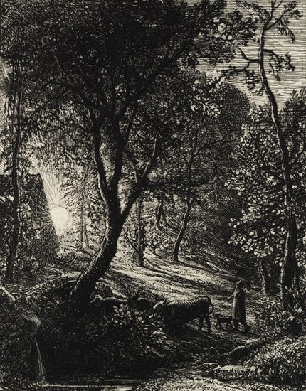 The Herdsman's Cottage, or Sunset, 1850.