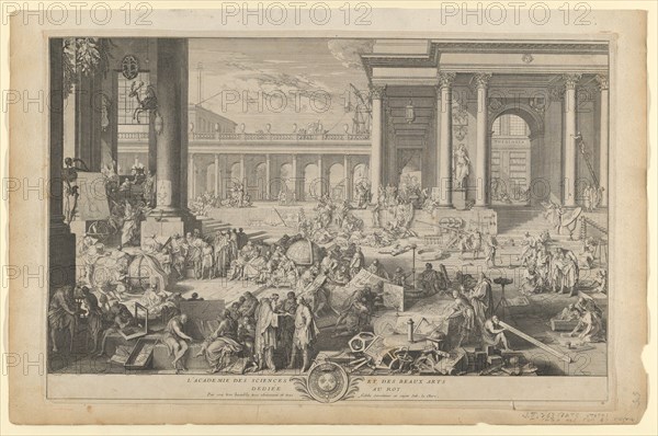 L'Académie des Sciences et des Beaux-Arts, 1698.