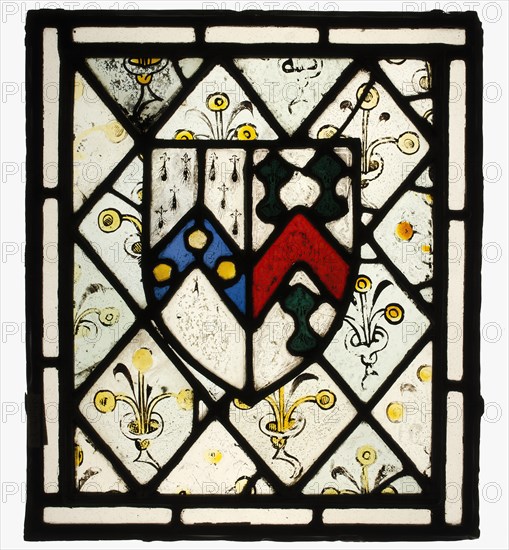 Panel with Heraldic Shield of Johnson, British, ca. 1500.