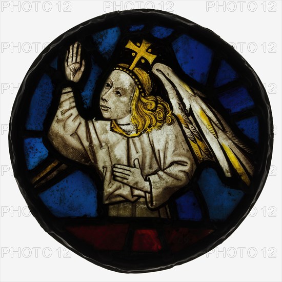 Roundel with an Angel, British, mid-15th century.