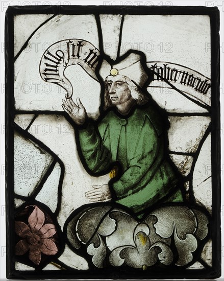 Panel with Prophet from a Tree of Jesse Window, British, ca. 1500.