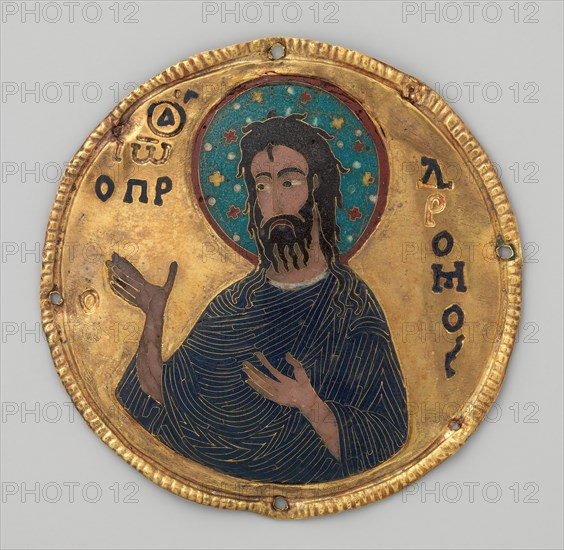 Medallion with Saint John the Baptist from an Icon Frame, Byzantine, ca. 1100.