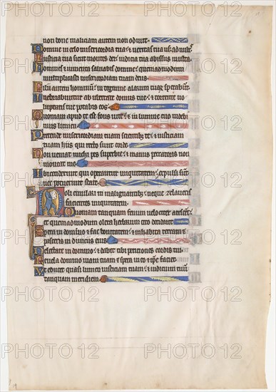Manuscript Leaf from a Royal Psalter, British, 13th century.