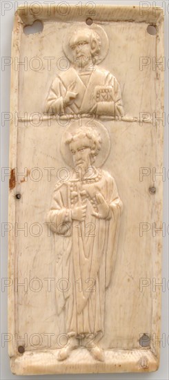 Right Wing of a Triptych with Saints Nicholas and Theodore, Byzantine, 11th century.