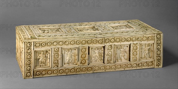 Casket with Warriors and Mythological Figures, Byzantine, 10th-11th century.