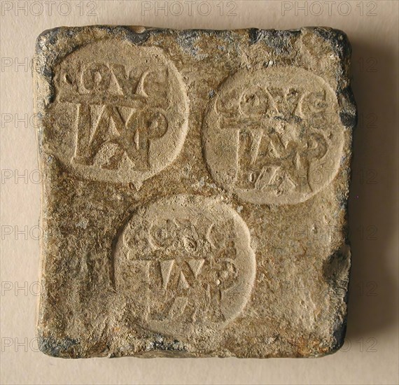 Lead Ingot with Monograms, Byzantine, 6th century.