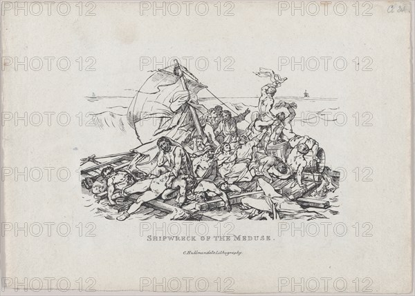 Shipwreck of the Meduse, 1820. [The Raft of the Medusa].