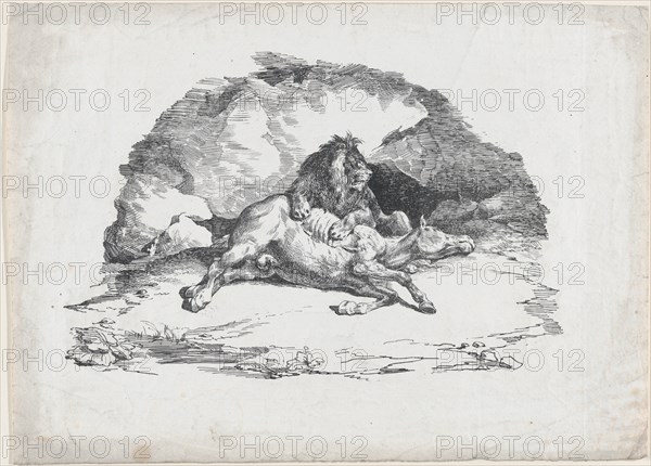 Lion Devouring a Horse, 1818.