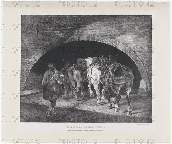 Entrance to the Adelphi Wharf, 1821.