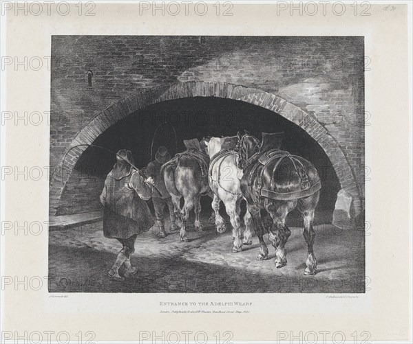 Entrance to the Adelphi Wharf, 1821.