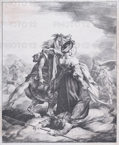 Mameluck Defending a Wounded Trumpeter, 1818.