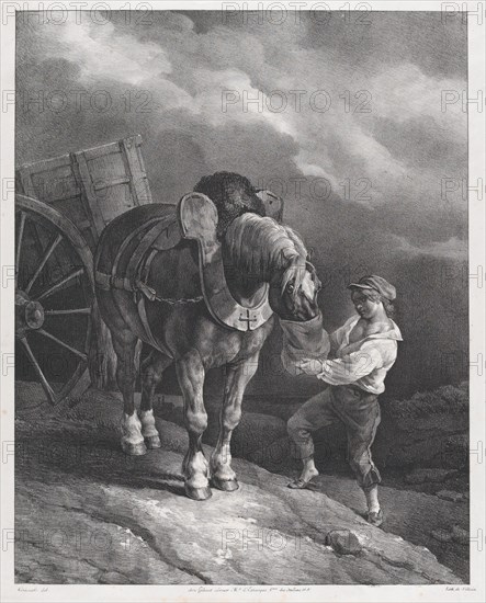 Boy Feeding a Cart Horse from a Nose Bag, 1822.