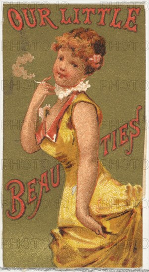 From the Girls and Children series (N58) promoting Our Little Beauties Cigarettes for Allen & Ginter brand tobacco products, 1887.