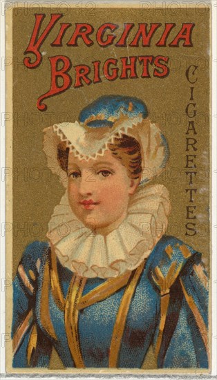 From the Girls and Children series (N64) promoting Virginia Brights Cigarettes for Allen & Ginter brand tobacco products, 1886.