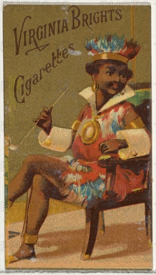 From the Girls and Children series (N64) promoting Virginia Brights Cigarettes for Allen & Ginter brand tobacco products, 1886.