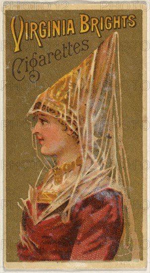 From the Girls and Children series (N64) promoting Virginia Brights Cigarettes for Allen & Ginter brand tobacco products, 1886.