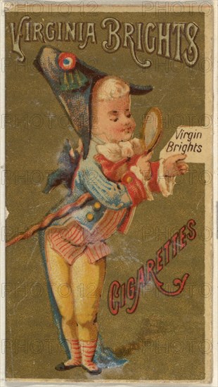 From the Girls and Children series (N64) promoting Virginia Brights Cigarettes for Allen & Ginter brand tobacco products, 1886.