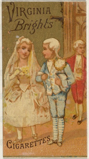 From the Girls and Children series (N64) promoting Virginia Brights Cigarettes for Allen & Ginter brand tobacco products, 1886.