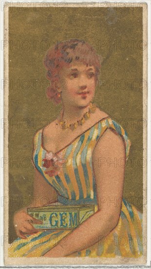 From the Girls and Children series (N65) promoting Richmond Gem Cigarettes for Allen & Ginter brand tobacco products, ca. 1886.