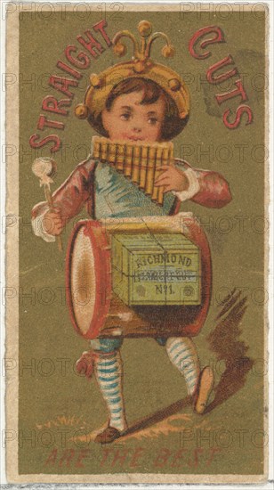 From the Girls and Children series (N65) promoting Richmond Straight Cut Cigarettes for Allen & Ginter brand tobacco products, ca. 1886.