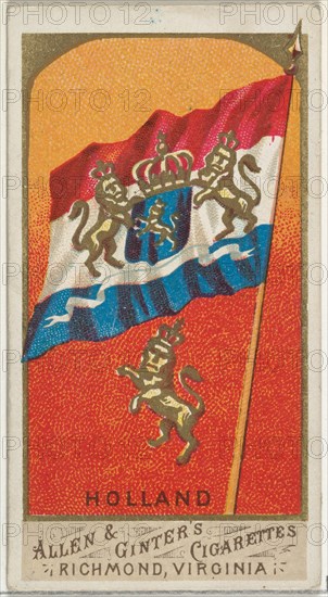 Holland, from Flags of All Nations, Series 1 (N9) for Allen & Ginter Cigarettes Brands, 1887.