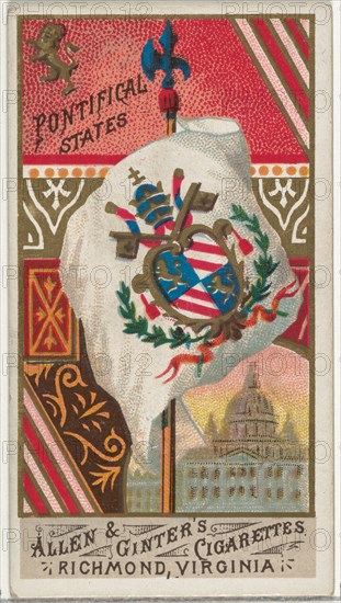 Pontifical States, from Flags of All Nations, Series 1 (N9) for Allen & Ginter Cigarettes Brands, 1887.