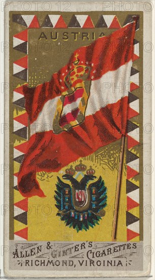 Austria, from Flags of All Nations, Series 1 (N9) for Allen & Ginter Cigarettes Brands, 1887.