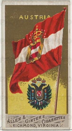 Austria, from Flags of All Nations, Series 1 (N9) for Allen & Ginter Cigarettes Brands, 1887.