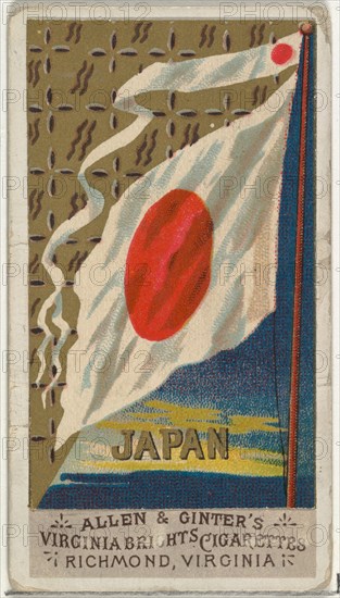 Japan, from Flags of All Nations, Series 1 (N9) for Allen & Ginter Cigarettes Brands, 1887.