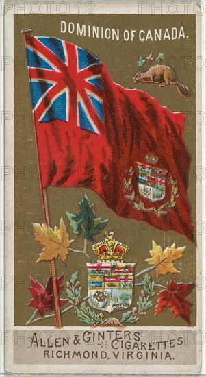 Dominion of Canada, from Flags of All Nations, Series 2 (N10) for Allen & Ginter Cigarettes Brands, 1890.