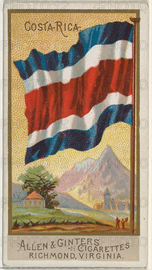 Costa Rica, from Flags of All Nations, Series 2 (N10) for Allen & Ginter Cigarettes Brands, 1890.