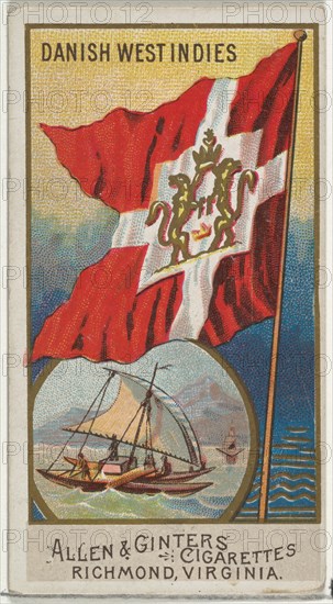 Danish West Indies, from Flags of All Nations, Series 2 (N10) for Allen & Ginter Cigarettes Brands, 1890.