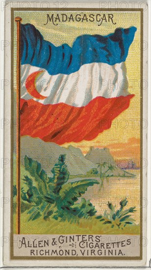 Madagascar, from Flags of All Nations, Series 2 (N10) for Allen & Ginter Cigarettes Brands, 1890.