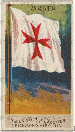 Malta, from Flags of All Nations, Series 2 (N10) for Allen & Ginter Cigarettes Brands, 1890.