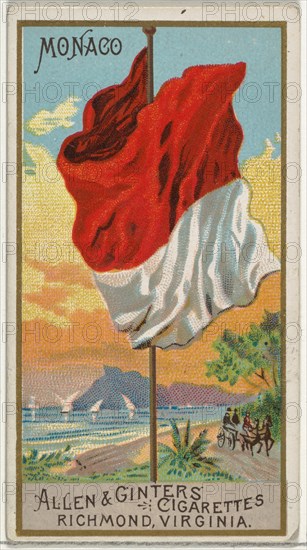 Monaco, from Flags of All Nations, Series 2 (N10) for Allen & Ginter Cigarettes Brands, 1890.