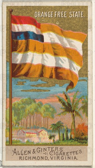 Orange Free State, from Flags of All Nations, Series 2 (N10) for Allen & Ginter Cigarettes Brands, 1890.