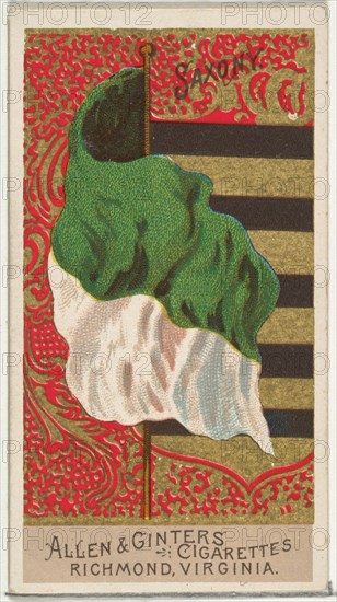Saxony, from Flags of All Nations, Series 2 (N10) for Allen & Ginter Cigarettes Brands, 1890.
