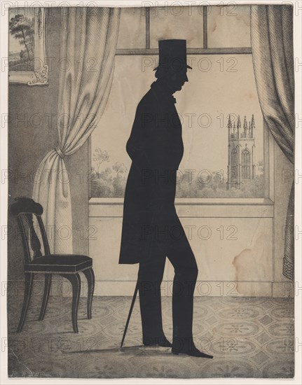 Silhouette of Nathaniel Babson of Gloucester, Massachusetts, 1828-83.