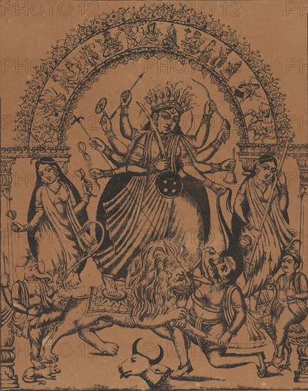 Sri Sri Durga, ca. 1875-80.