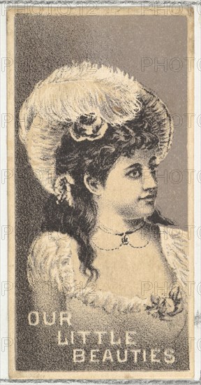 From the Actresses series (N57) promoting Our Little Beauties Cigarettes for Allen & Ginter brand tobacco products, 1890.