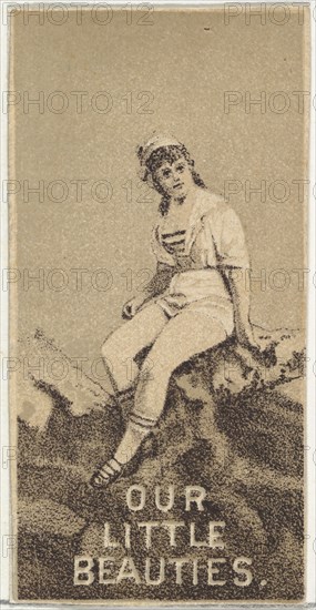 From the Actresses series (N57) promoting Our Little Beauties Cigarettes for Allen & Ginter brand tobacco products, 1890.