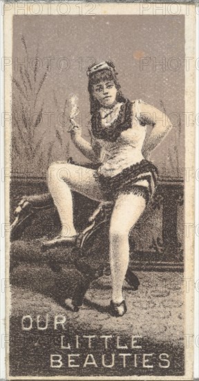 From the Actresses series (N57) promoting Our Little Beauties Cigarettes for Allen & Ginter brand tobacco products, 1890.