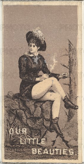 From the Actresses series (N57) promoting Our Little Beauties Cigarettes for Allen & Ginter brand tobacco products, 1890.