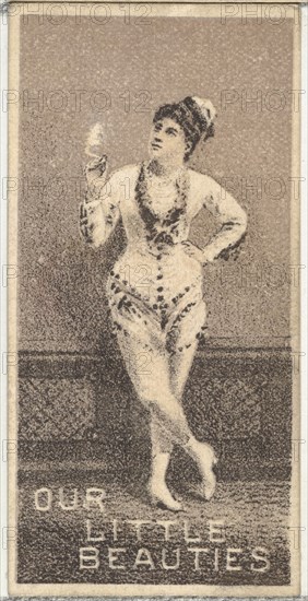 From the Actresses series (N57) promoting Our Little Beauties Cigarettes for Allen & Ginter brand tobacco products, 1890.