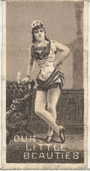 From the Actresses series (N57) promoting Our Little Beauties Cigarettes for Allen & Ginter brand tobacco products, 1890.