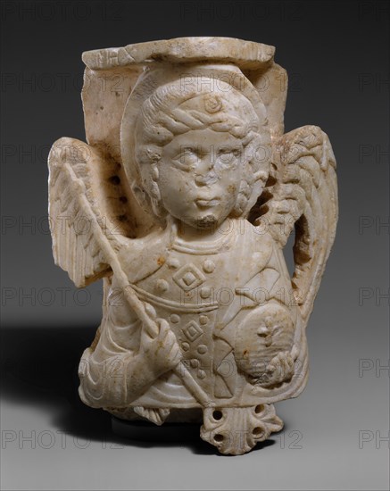 Capital with Bust of the Archangel Michael, Byzantine, 1250-1300.