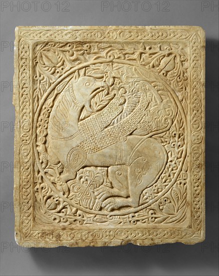 Panel with a Griffin, Byzantine, 1250-1300.